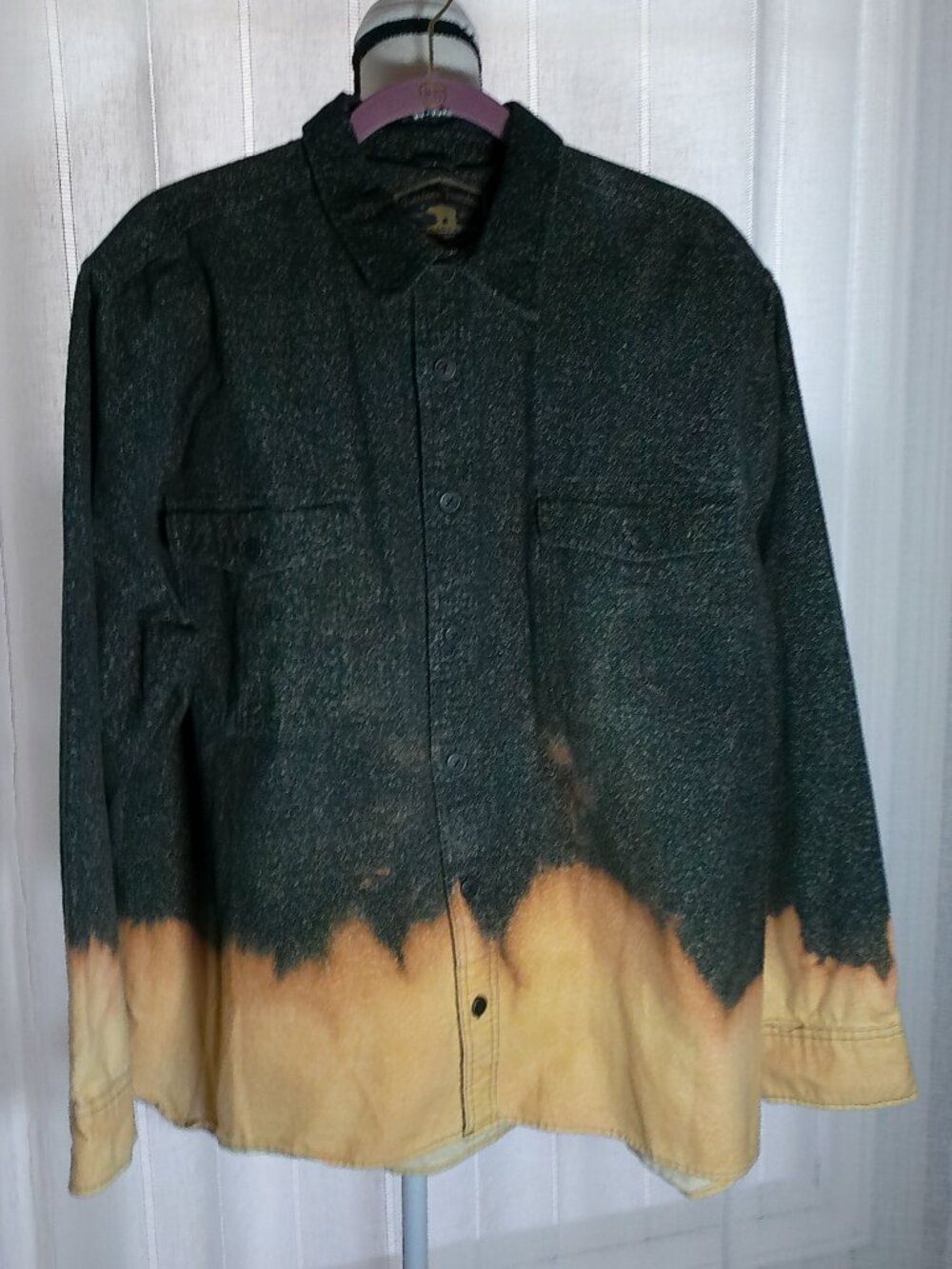 FREEDOM FOUNDRY NWOT Men's Long Sleeve Button-Up Black Speckled Shirt XXL